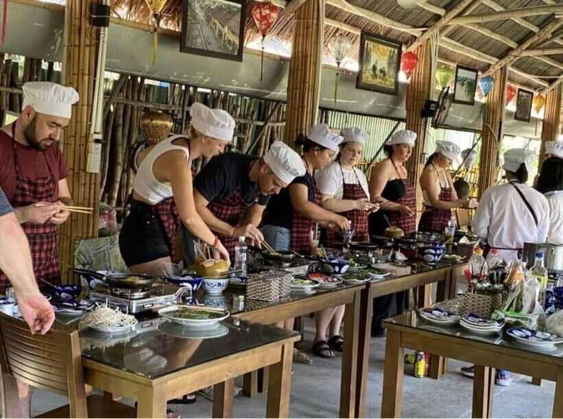 Hoi An : Vietnamese Cooking Class with Phở and Eco Tour - Bay Mau coconut forest: boat, performance, net, and crab try
